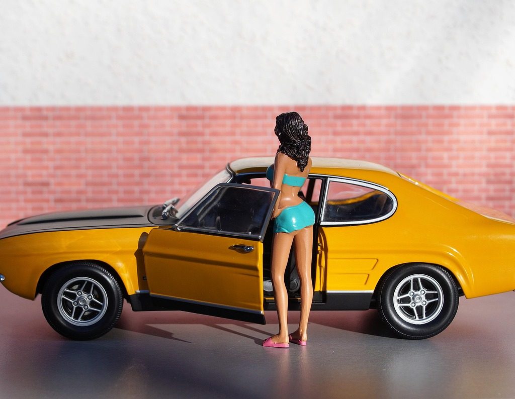 model car, ford, capri, model, diorama, automobile, antique car, toy, sports car, old, red, motorsport, vehicle, classic, ford capri, engine, engine hood, automotive doll, carwash, bikini, car wash